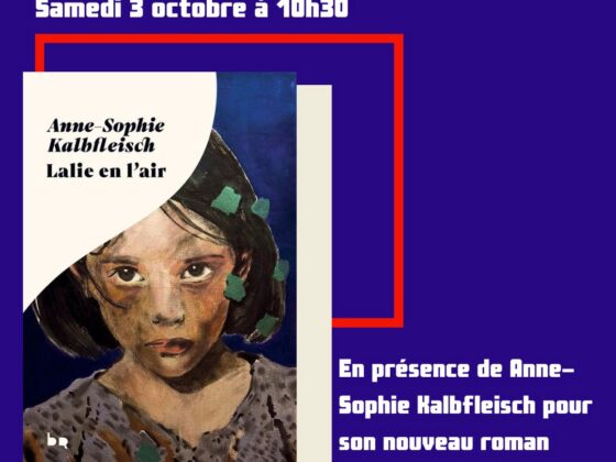 Rentrée littéraire de Catherine avec Anne-Sophie Kalbfleisch