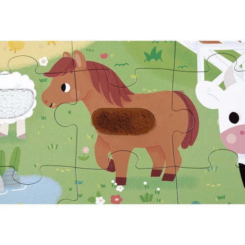 Puzzle Tactile 'La Ferme' 20 pièces – Image 2