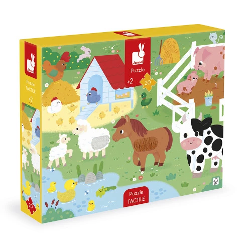 Puzzle Tactile 'La Ferme' 20 pièces